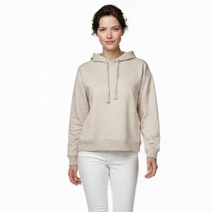 Workshop Republic Clothing Women's Beige Cowl Neck Pullover Hoodie Sz. Small